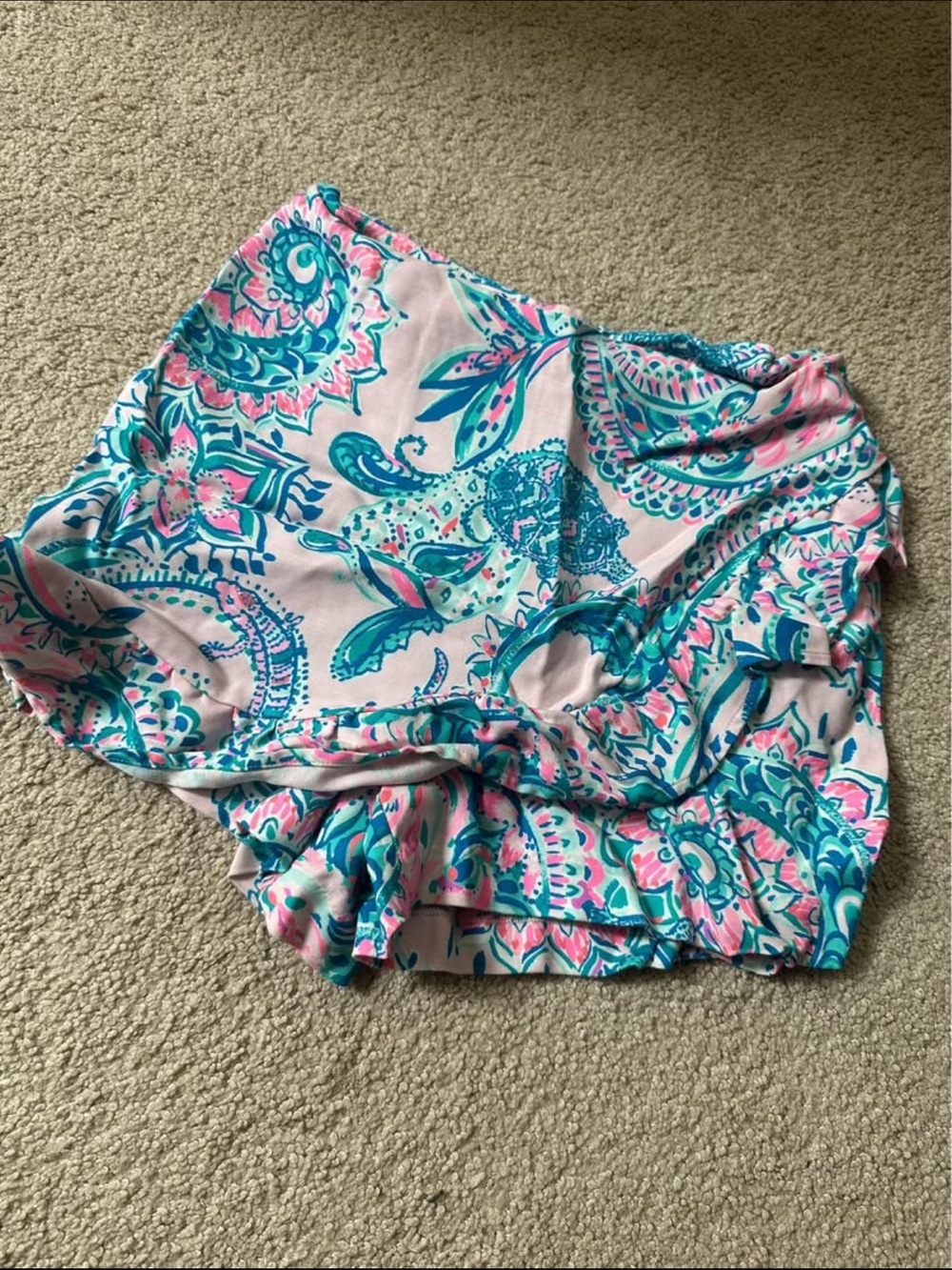Lilly Pulitzer Faye skort size 2 pink, Pink Tropics Tint Tangerine Dream